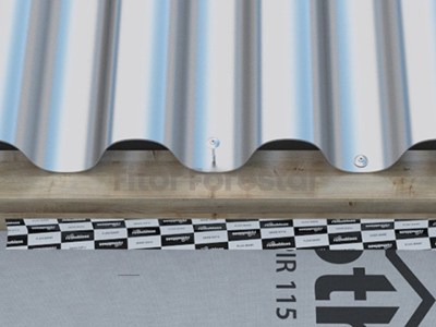 Tornillo con arandela para cubierta poliester sobre madera